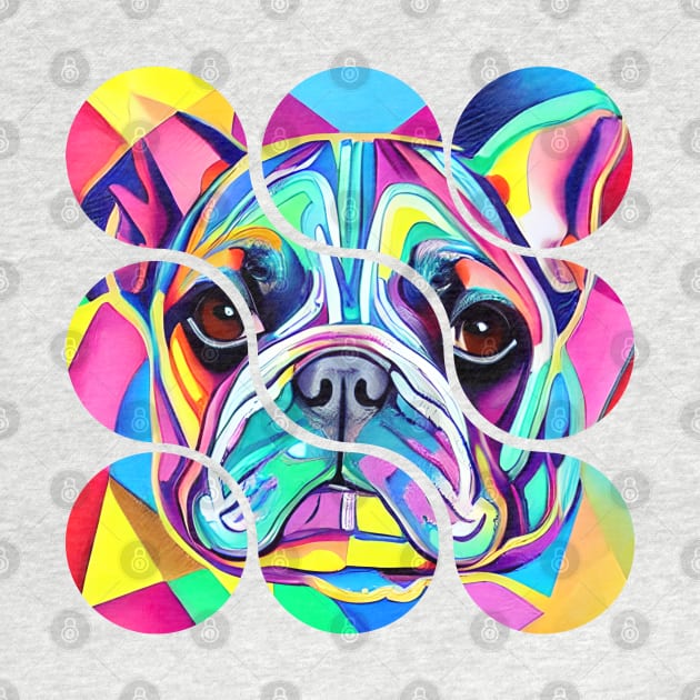 French Bulldog in Abstract Colors by Artistry23